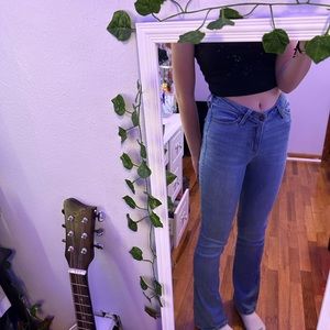 Blue bootcut jeans